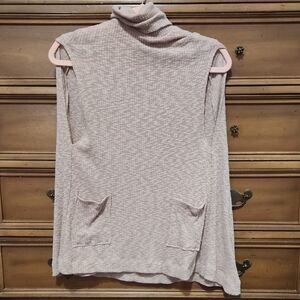 Free People Light Dusk Pink Sleeveless Turtleneck Sweater